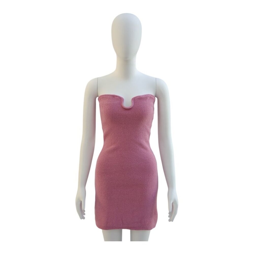NANUSHKA PINK MINI KNITTED DRESS